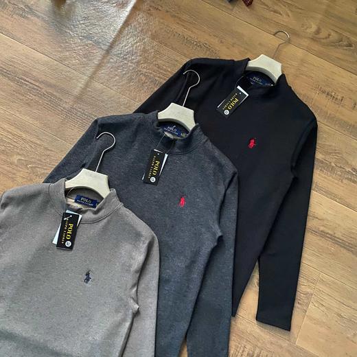 老钱保暖风！拉夫劳伦小马刺绣自发热面料半高领打底衫 商品图1