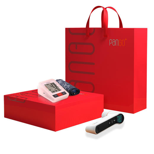 攀高手臂式血压计PG-800B31+红外体温计PG-IRT1603 礼盒套装 白色 商品图2