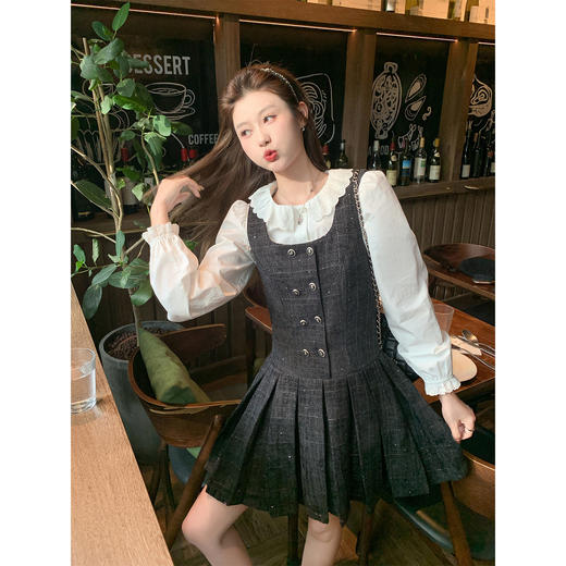 <曾小咸推荐>现货秒杀 ！微信超特价！韩系小香风背心连衣裙 日常229.99 立减100 秒杀129.99！！ 商品图1