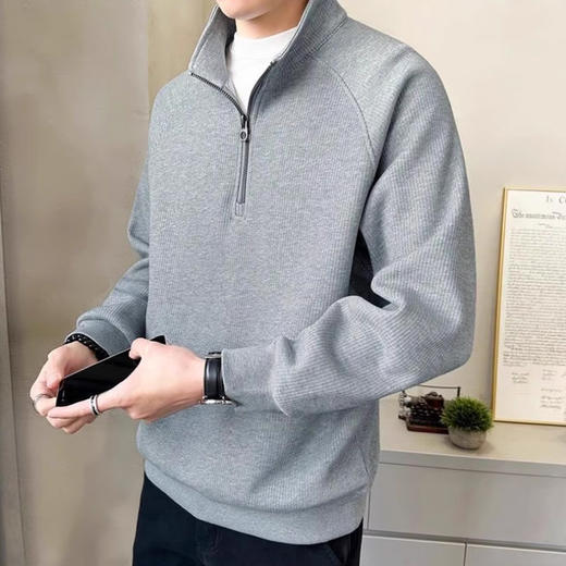 裁缝学苑MQ72男士半拉链卫衣纸样男装新款打底衫套头立领上衣样板图纸 商品图2