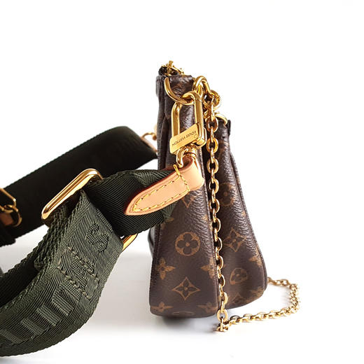 【95新】LV路易威登Multi Pochette Accessoires 手袋M44813老花绿肩带五合一单肩斜挎包女士 171225AK08 商品图3