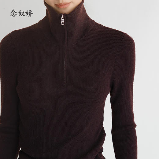 【商场同款】CNK5B41 “ 老钱风毛衫 ” 优质绵羊毛 保暖 贴身穿柔软亲肤 版型显瘦好穿 假两件毛衫 商品图2