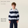 马克珍妮美式学院男童条纹polo卫衣2026年春装新款560133 商品缩略图0