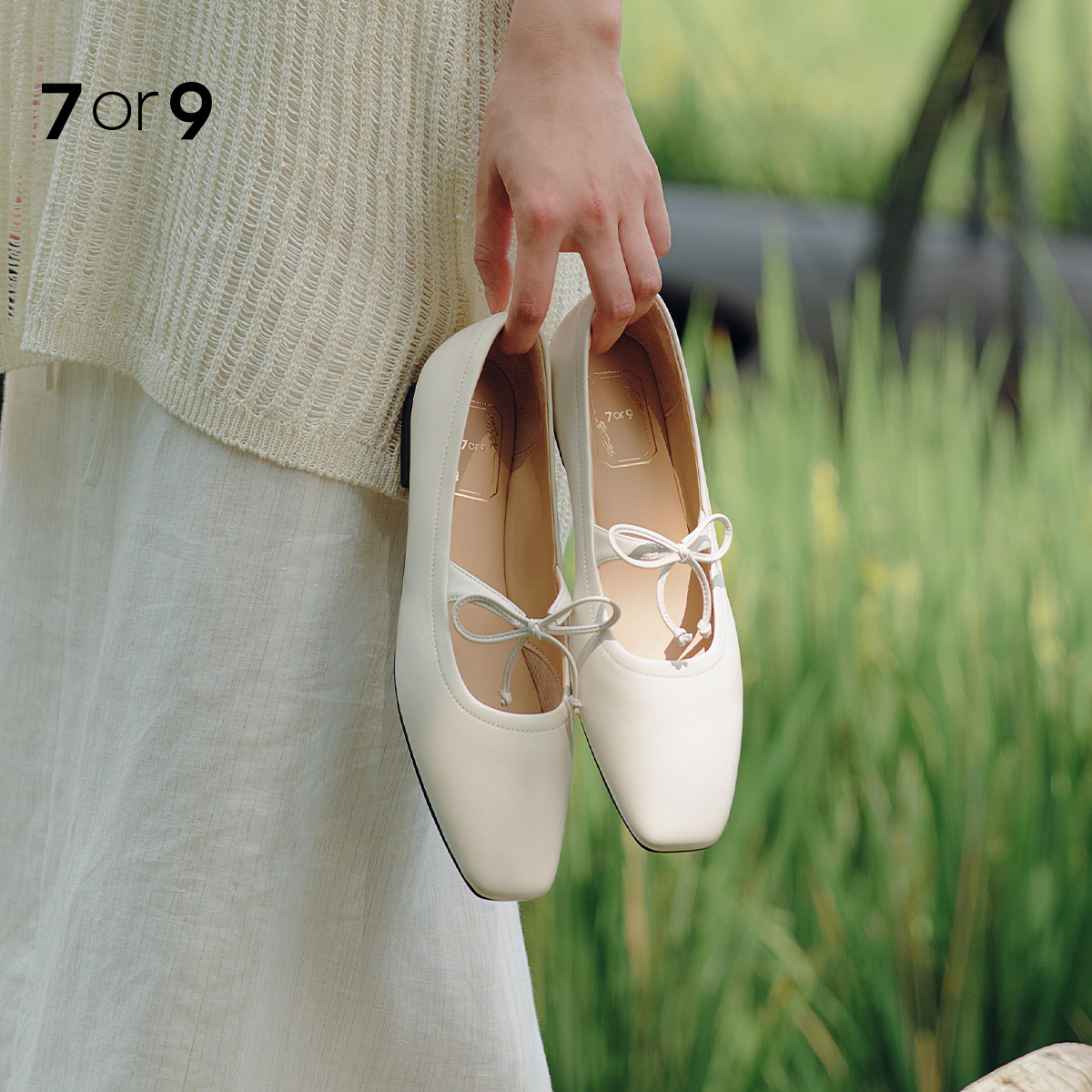 7or9玛丽珍平底鞋柔软通勤单鞋新品白巧麻薯