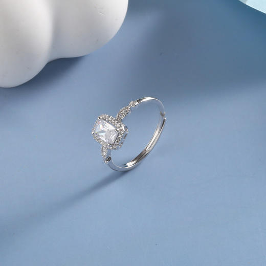 【宏艺珠宝】方糖星芒·银s925戒指 商品图0