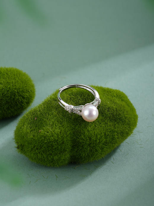 子佩集【光芒女神】银S925珍珠戒指【HJYJZ001】8mm珠A字2512 商品图2