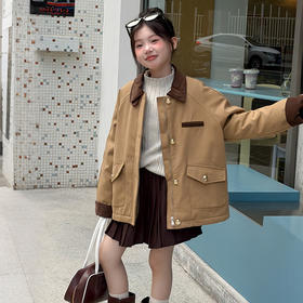 直发【喜慕5288】拉德色系的中大女童外套，加厚绒棉外套