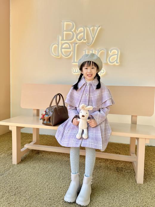 【春上新】8楼琳麦罗 LYNN&MILO 紫色可拆卸斗篷大衣 商品图5