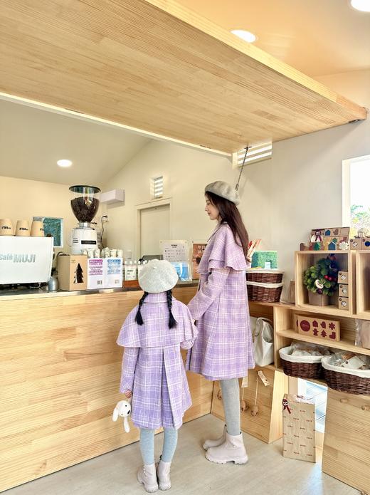 【春上新】8楼琳麦罗 LYNN&MILO 紫色可拆卸斗篷大衣 商品图7