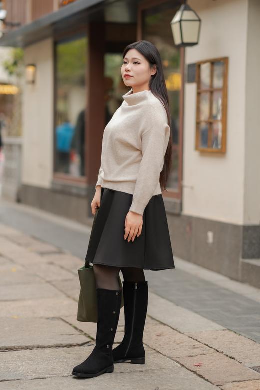 10天发货【绵羊毛混纺大领口毛衣】套头款，宽松温柔范儿~领口斜拉/平拉作斜肩、一字领穿法，成分:58.8%腈纶33.5%聚酯纤维6.1%绵羊毛1.6%氨纶 商品图11