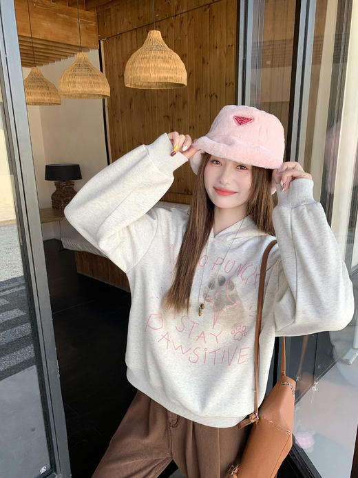 <曾小咸推荐>现货秒杀 ！微信超特价！韩系连帽加绒卫衣 日常189.99 立减100 秒杀89.99！！ 商品图14