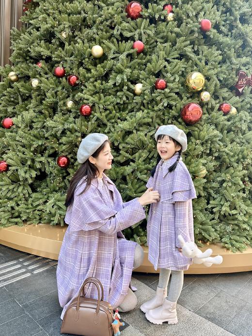 【春上新】8楼琳麦罗 LYNN&MILO 紫色可拆卸斗篷大衣 商品图1