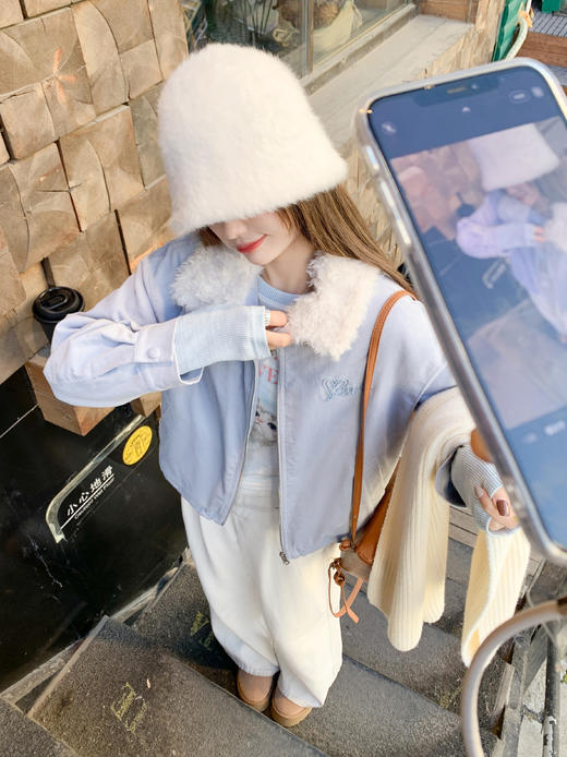 <曾小咸推荐>现货秒杀 ！微信超特价！韩系毛毛领灯芯绒棉服 日常299.99 立减130 秒杀169.99！！ 商品图9