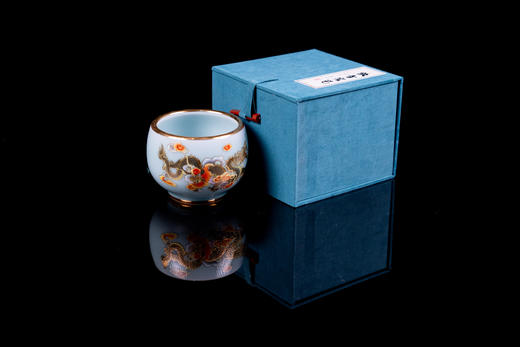 龙凤和鸣 • 青瓷描金禅定杯 商品图5