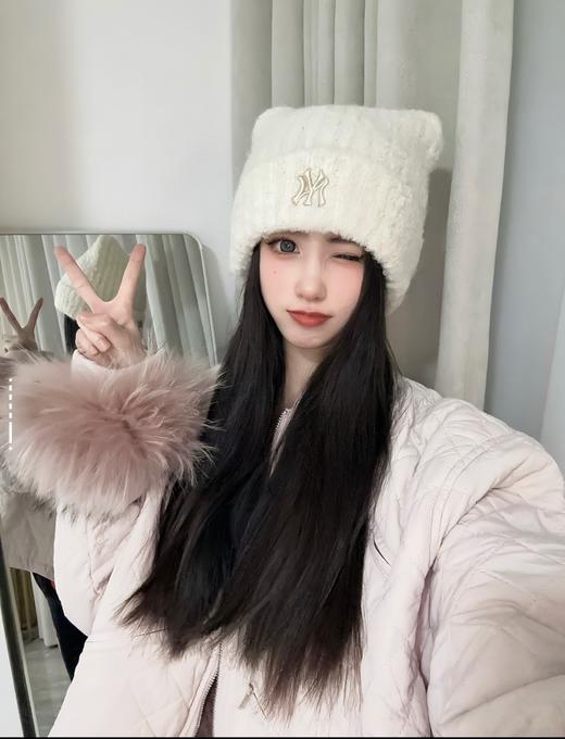 直发【正品授权】 MLB冬季保暖针织猫耳帽，穿搭不再单调 商品图2