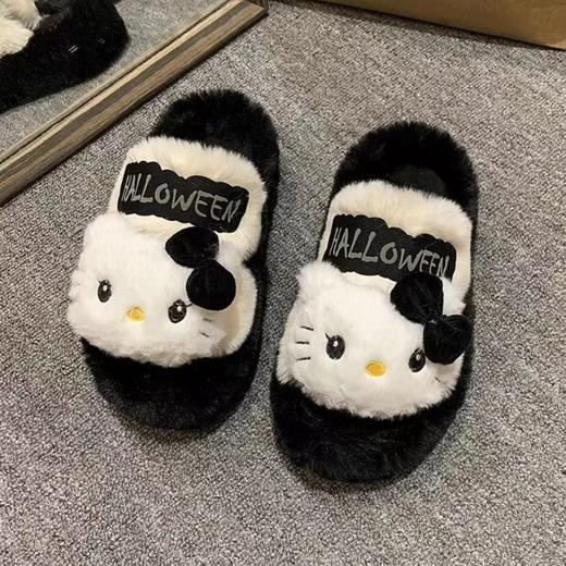 【爆甜少女风❗️小猫猫毛毛拖鞋】时尚简约百搭，个性的鞋头设计，柔软亲肤，舒适不磨脚，呵护您的双足，秋冬时尚百搭半拖外穿厚底一字棉拖QQ 商品图3