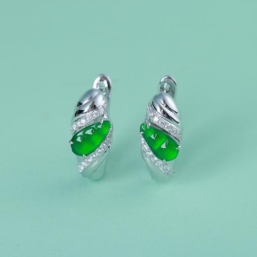 【三生有幸】翡翠三荚豆耳坠-EZ12404006M 商品图0