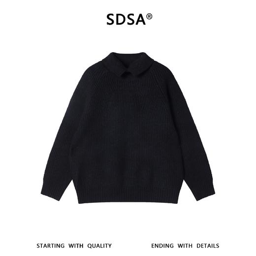 213SDSA男士秋冬新款痞帅男装慵懒风纯色简约可翻高领毛衣百搭宽松 商品图1