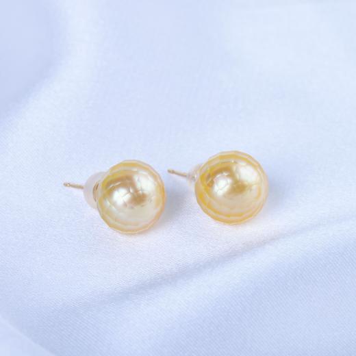【金色年华】刻面金珠耳钉2-ZZ2409069 商品图1