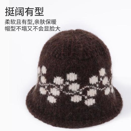 新款冬季户外帽子男复古提花渔夫针织帽女混纺羊毛防寒保暖帽子女 商品图1