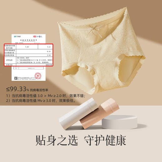 女士莫代尔性感蕾丝高腰收腹提臀繁花内裤三角裤2951 商品图2