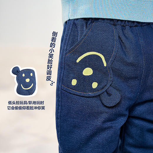 [迷你真心绒]迷你巴拉男女童宝宝拒水羽绒裤2025冬季保暖萌趣裤子 商品图4