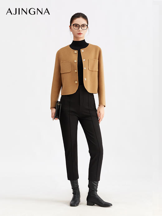 【商场同款】阿菁娜冬季新款隐形塑形裤收脚设计显腿直久坐不皱无束缚通勤休闲两穿A29Q210023 商品图3