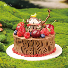 摩羯座 ∙ 萌猴丛林 ∙ 黑巧莓果车厘奶油蛋糕，可选1.5/2.5/6磅