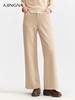 【商场同款】阿菁娜冬季新款简约感驼色长裤立体剪裁显腿直侧袋设计通勤松弛感氛A30D110109 商品缩略图4