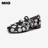 MIO米奥2026春季新款圆头粗跟甜美风多字式扣带花朵饰扣玛丽珍鞋M261413671 商品缩略图1