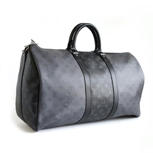 【98新闲置】LV路易威登KEEPALL BANDOULIERE 50旅行袋M45392黑武士限量色黑老花旅行袋keepall50单肩手提包男士 191225AK01 商品图2
