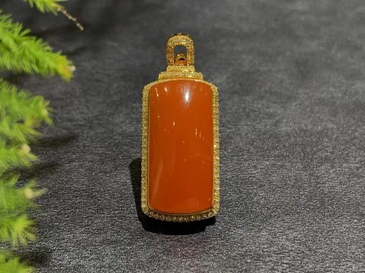 【御珠宫坊】金镶南红吊坠 商品图1