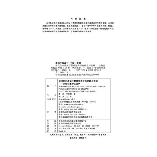 现代化水库运行管理矩阵平台的研发与实践—以临安水涛庄为例 商品图3