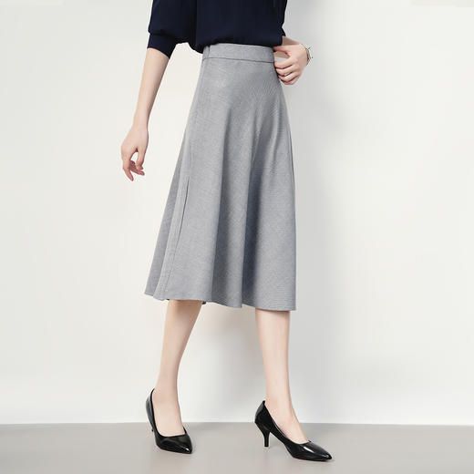 罗蒙气质百搭半身裙舒适微弹商务简约大方优雅中长款半截裙 商品图5