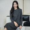 奢姿大码女装2025冬季时尚珍珠装饰针织套装胖妹妹气质减龄两件套9854953851 商品缩略图2