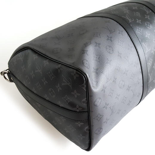 【98新闲置】LV路易威登KEEPALL BANDOULIERE 50旅行袋M45392黑武士限量色黑老花旅行袋keepall50单肩手提包男士 191225AK01 商品图6