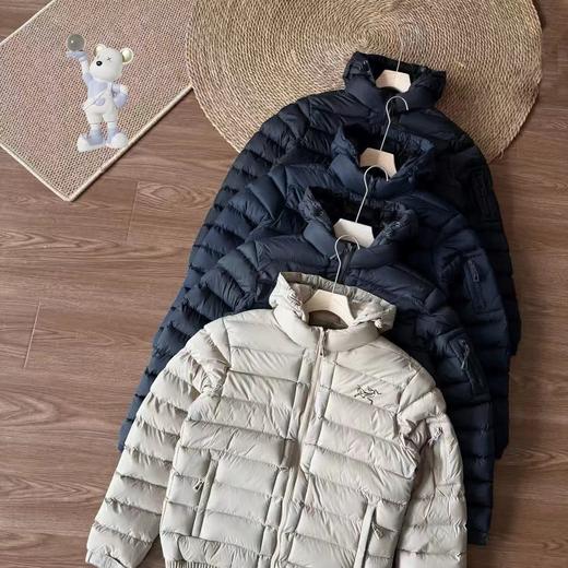 D122408一件过冬。简约设计下摆收口防风保暖抽绳羽绒棉服 商品图2