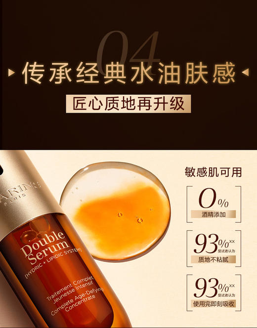 3666057183904	娇韵诗CLARINS	【眼面套装】双萃精华液双萃眼部精华眼霜眼面护肤套装滋润淡纹（50ml面部精华+20ml眼部精华） 商品图2