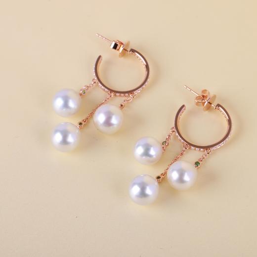 【玲珑星月】一耳三钳珍珠耳坠ZZ12504005 商品图2