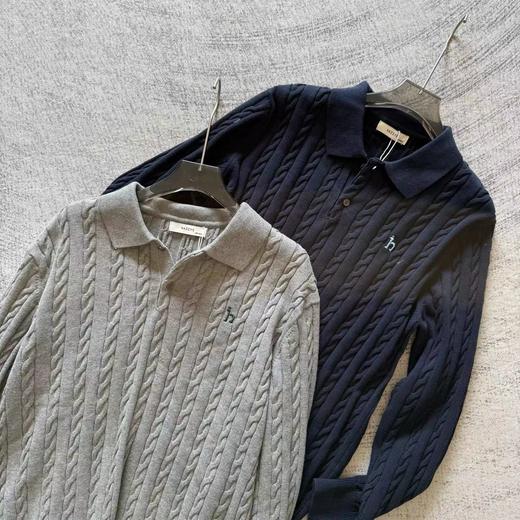 D122455秋冬新款男士纯色针织衫休闲上衣 商品图3