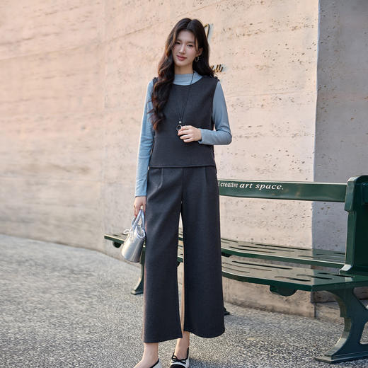 奢姿大码女装2025冬季半高领设计三件套胖妹妹半松紧时尚轻奢套装9954994419 商品图4