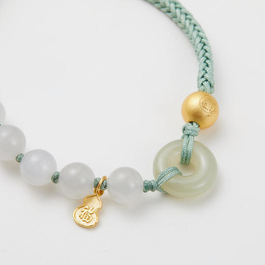 和田玉平安扣单圈手绳 商品图3