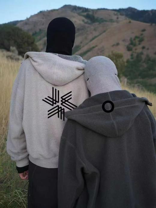 D122411雪花绒毛呢“暖炉”连帽拉链外套男女同款 商品图4