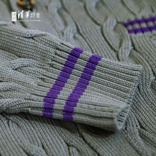 清华文创学院风商务开衫毛衣（灰色成人款） 商品图7