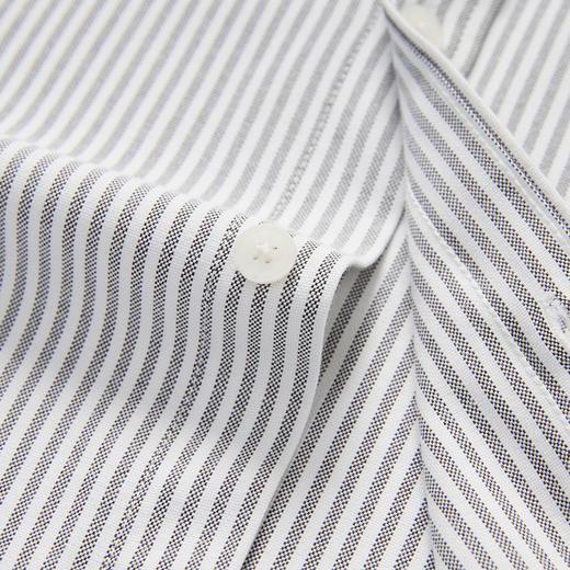 罗蒙男士长袖条纹衬衫时尚休闲舒适有型百搭日常简约长袖衬衣 商品图10