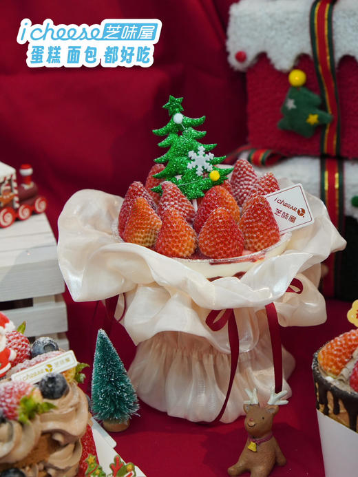 🎄草莓花束蛋糕 商品图0