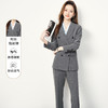 【上衣+裤子】罗蒙女士西服套装时尚创驳领职业装通勤舒适干练两件套女 商品缩略图4