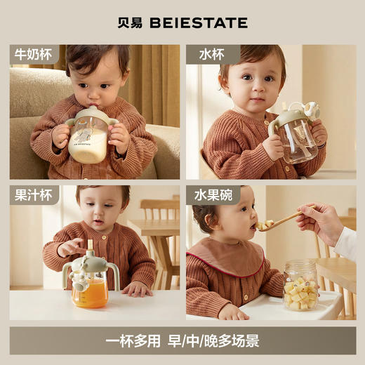 【新品上市】贝易宇航员牛奶杯1-3岁婴儿童宝宝喝水喝奶双吸管直饮【会员下单还送：奶瓶清洗剂。到货可联系客服参与评论反20红包哦】 商品图1