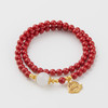 朱砂和田玉双圈手链 商品缩略图1