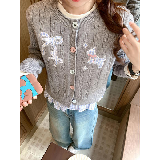 <曾小咸推荐>现货秒杀 ！微信超特价！假两件刺绣针织开衫 日常209.99 立减120 秒杀89.99！！ 商品图4